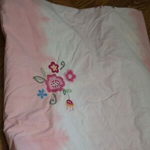 Pottery Barn Kids Pink Floral Duvet Cover